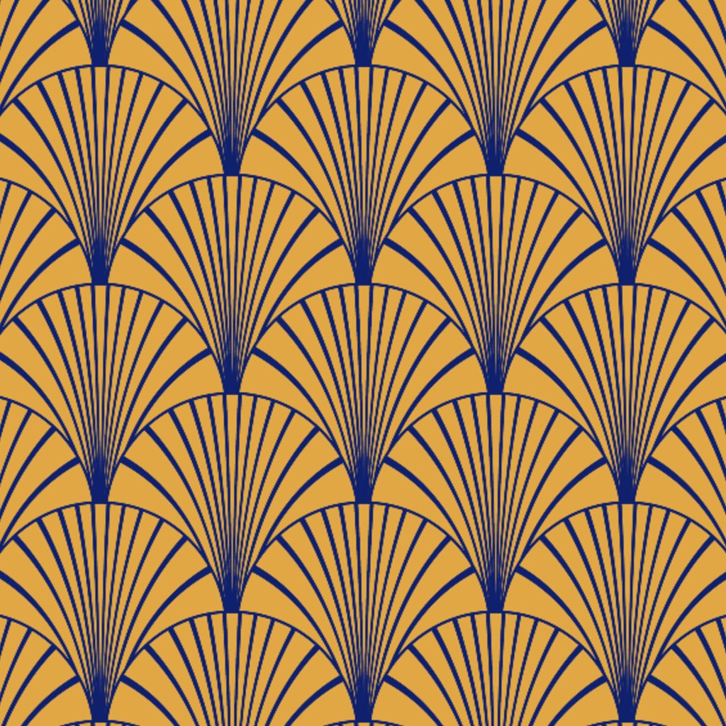 Art Deco Navy Adhesive Floor/Wall/Window Vinyl Jes Rose
