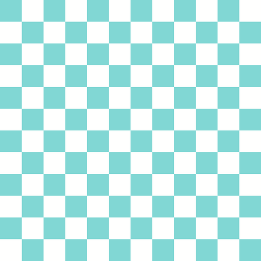 Checkered Design Teal (Small)