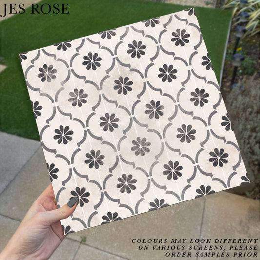 Moroccan jannah rustic black Premium Peel & Stick Tilese