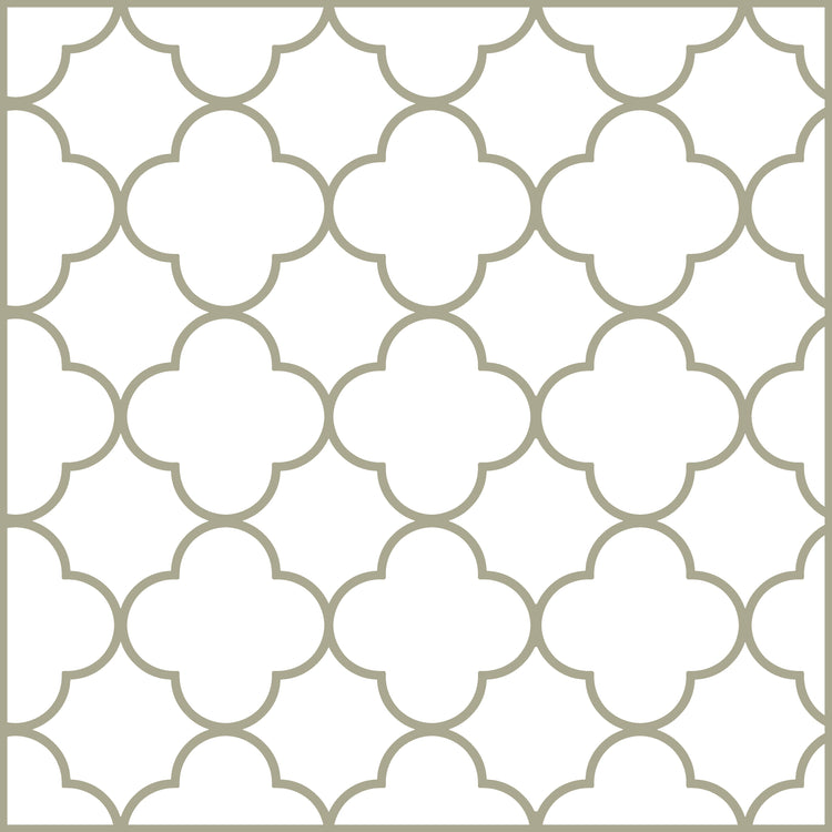 Quatrefoil Sage & White Premium Peel & Stick Tilese