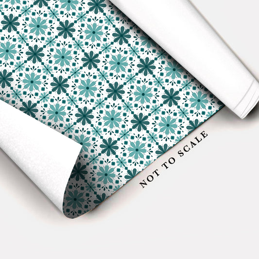 Floral Tiles Teal