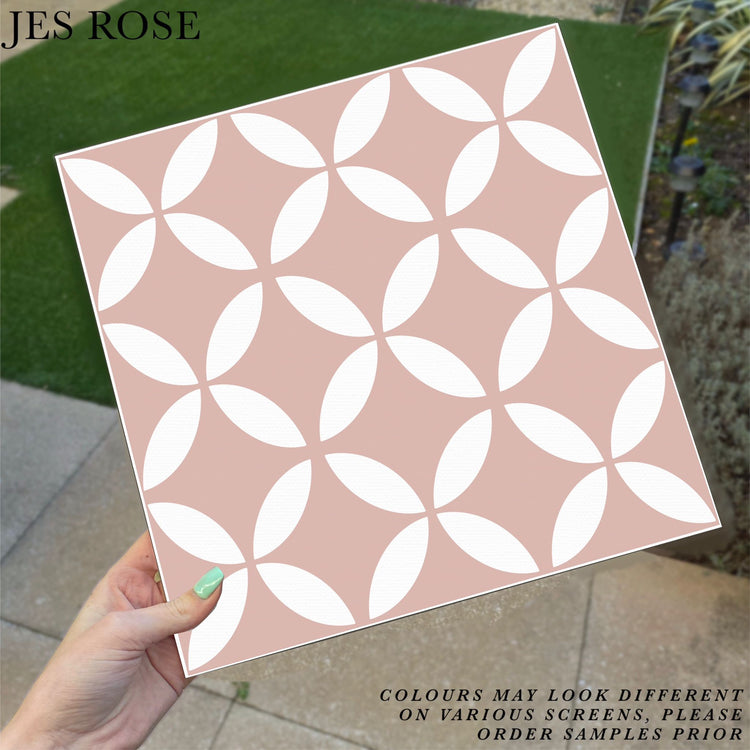 Diamond Petals Pink Premium Peel & Stick Tiles