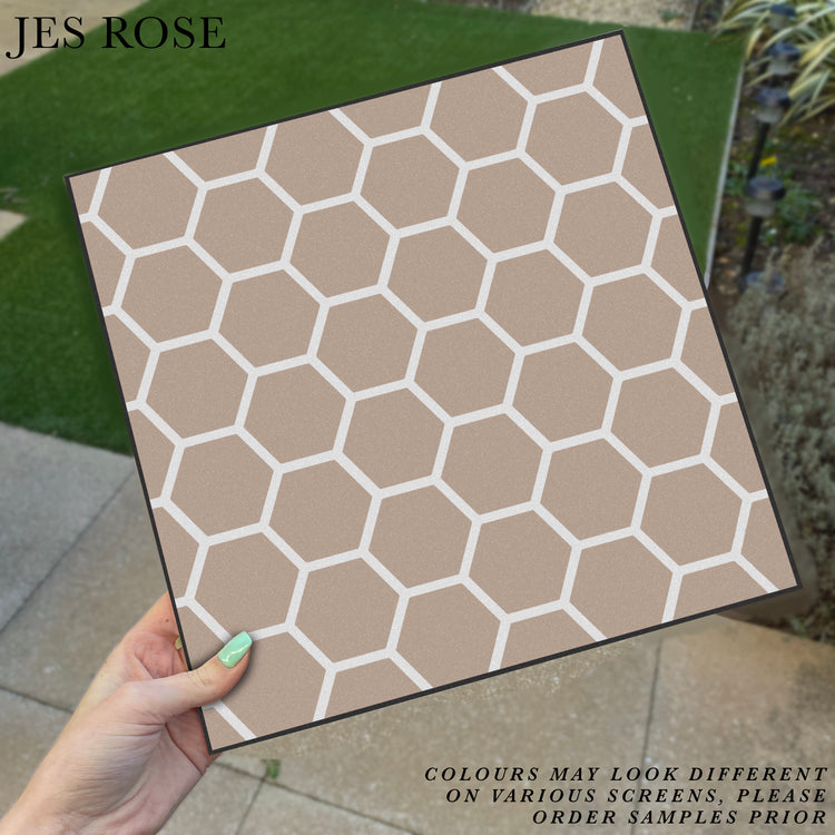 Hexagon Beige Premium Peel & Stick Tiles
