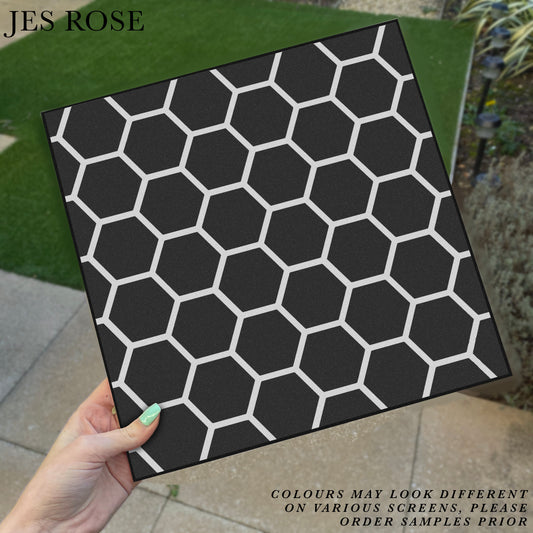 Hexagon Black Premium Peel & Stick Tiles