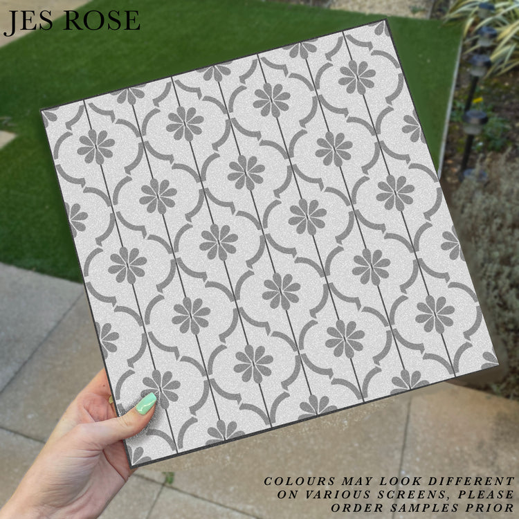 Moroccan Jannah Grey Premium Peel & Stick Tiles