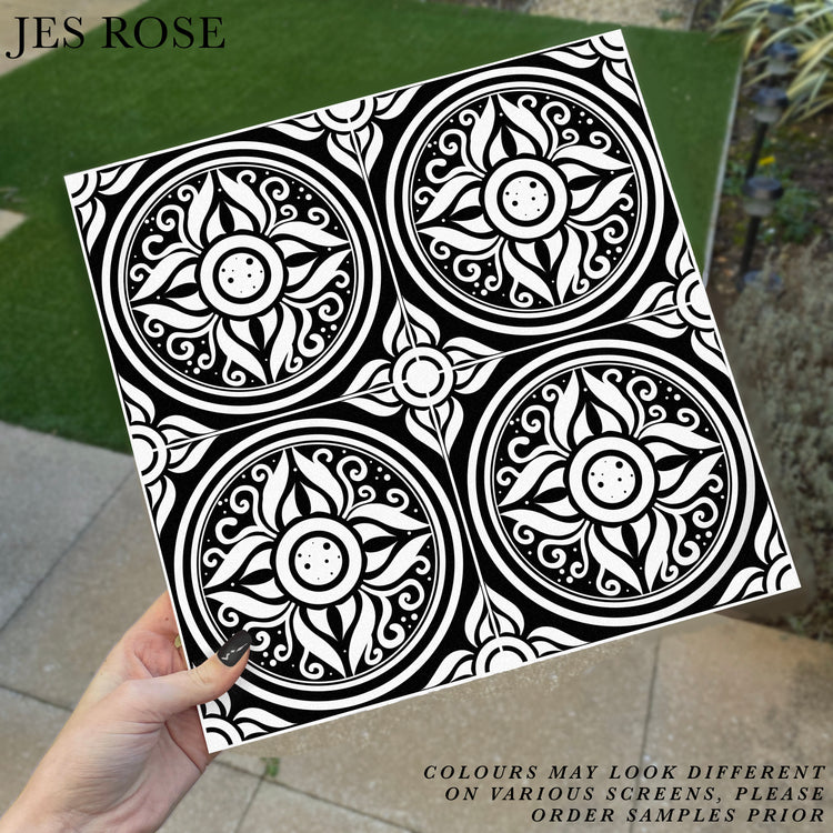 Lisbon Black & White Premium Peel & Stick Tiles