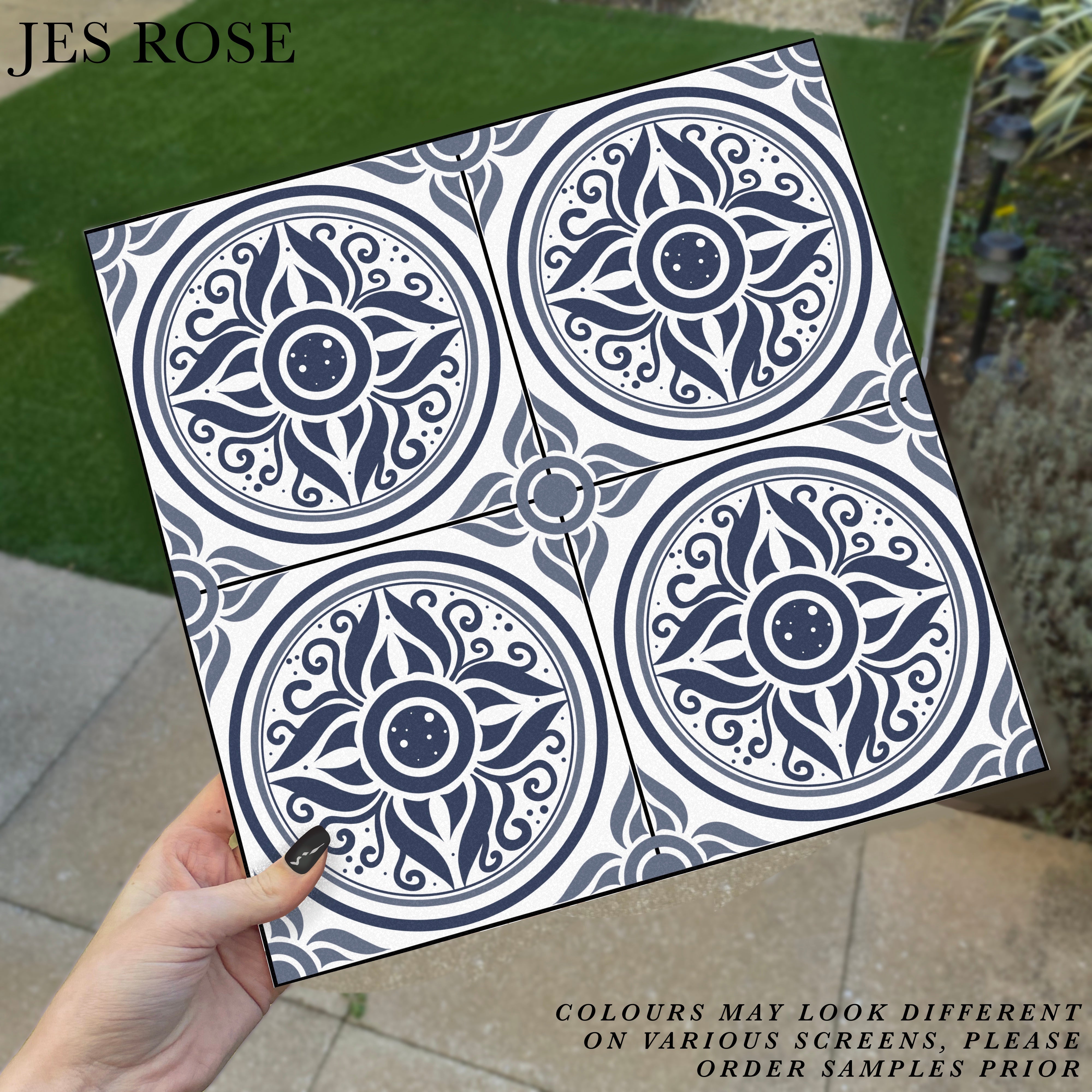 Lisbon Navy Premium Peel & Stick Tiles – Jes Rose