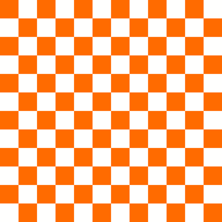 Checkered Design Orange (Small)