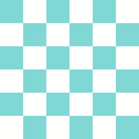 Checkered Design Teal (Large)