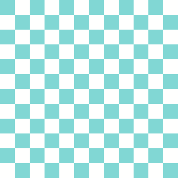 Checkered Design Teal (Small)