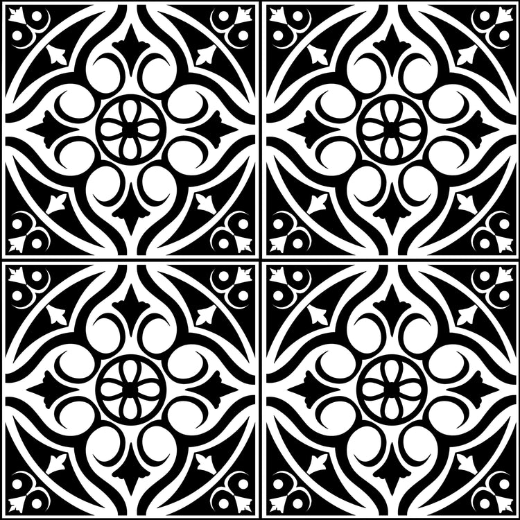 Victorian Tiles Black