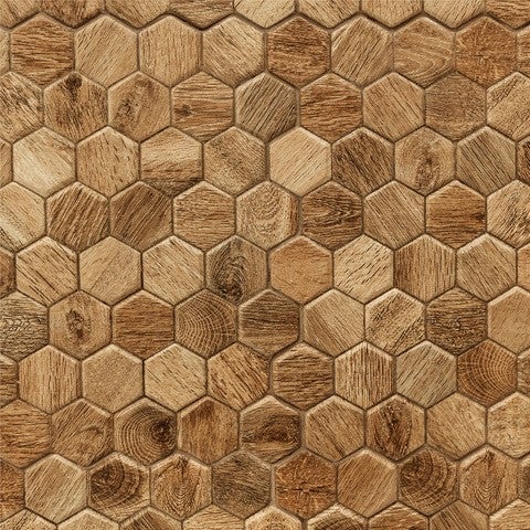 Hexagon Tiles Wood Sample