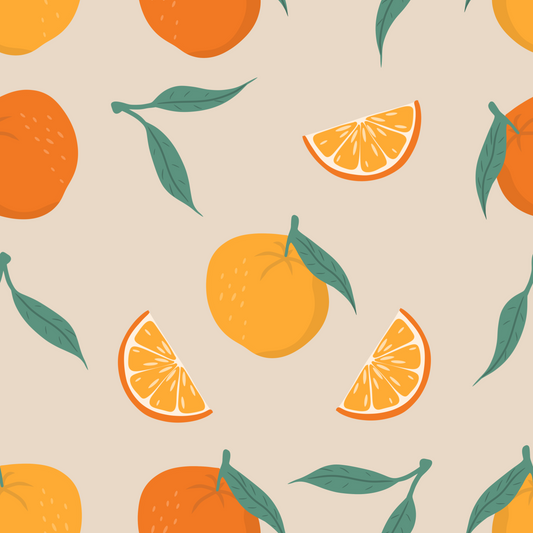 Orange Slices & Beige