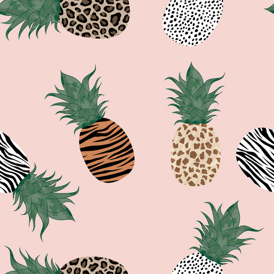 Pineapple & Animals Pink