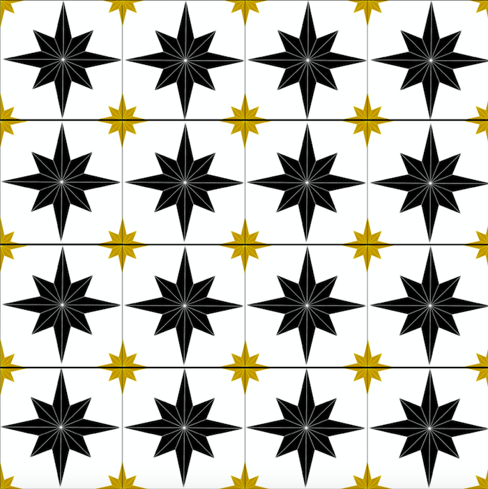 Astral Star Tiles Black & Gold