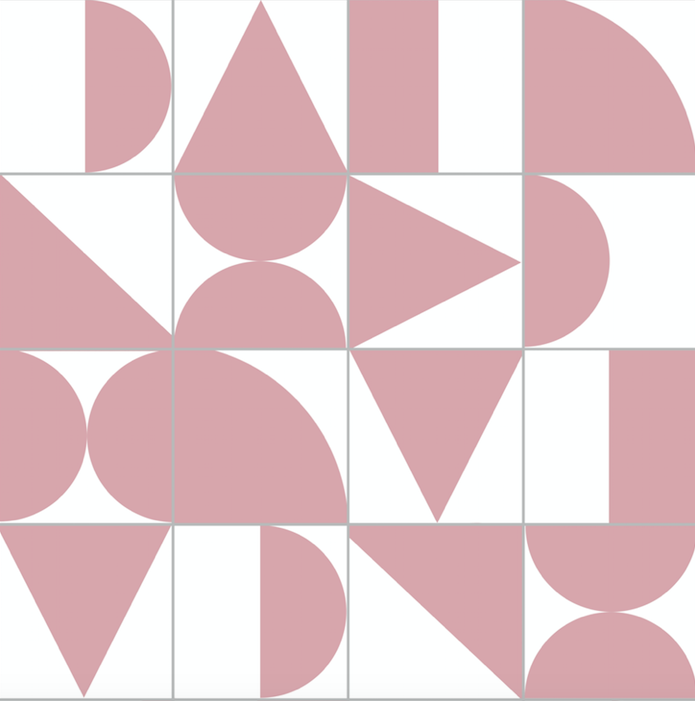 Abstract Geometric Pink & Grey