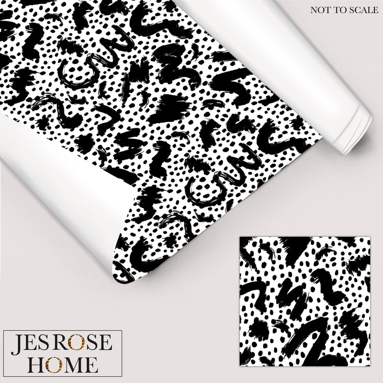 Brush Strokes Black & Dalmatian