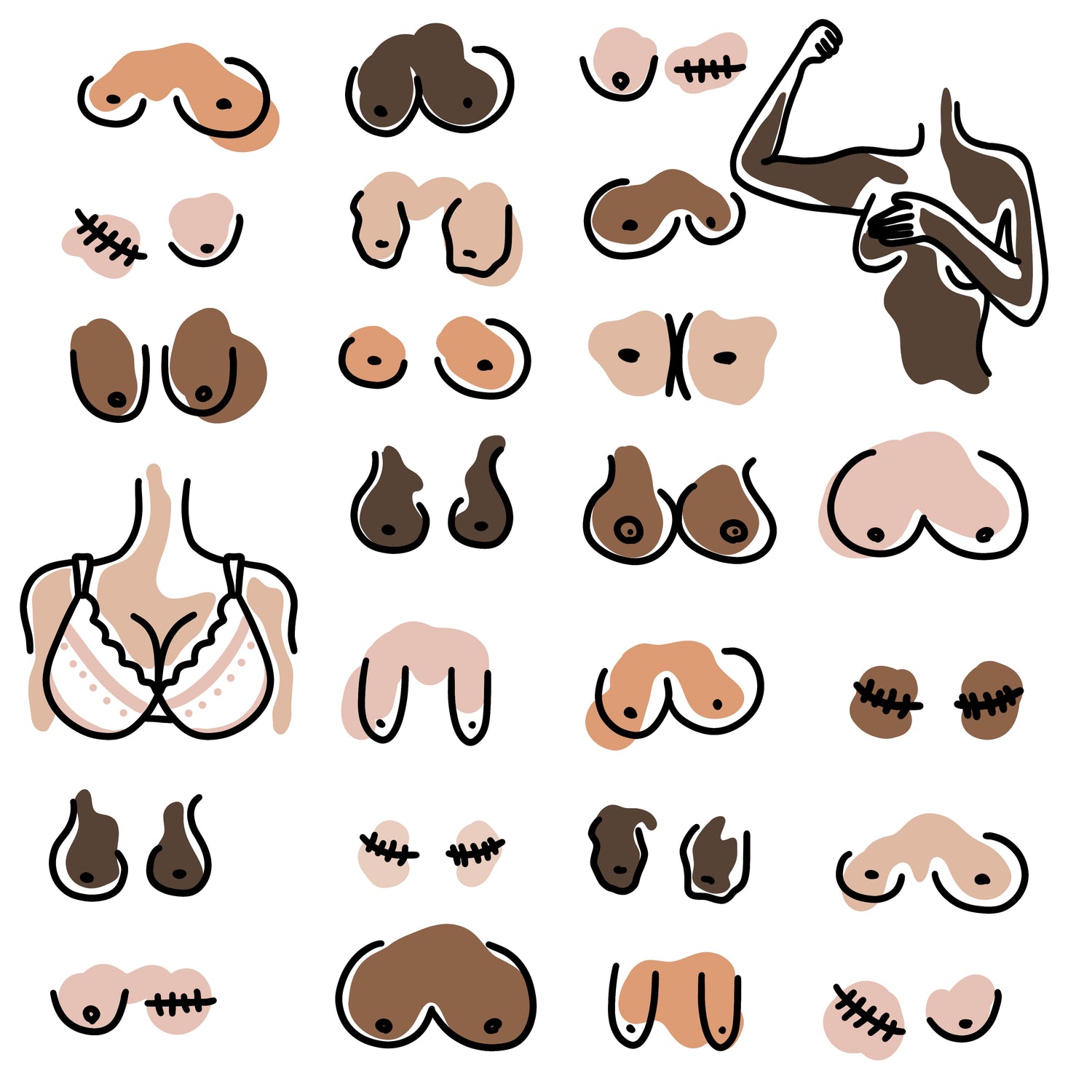 Big Boobs With Pointed Pierced Nipples SVG | SVGed
