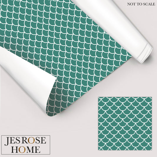 Fish Scale Tiles Green